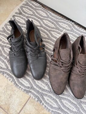 Maurices Woman’s Chukka Boots in Grey and Brown